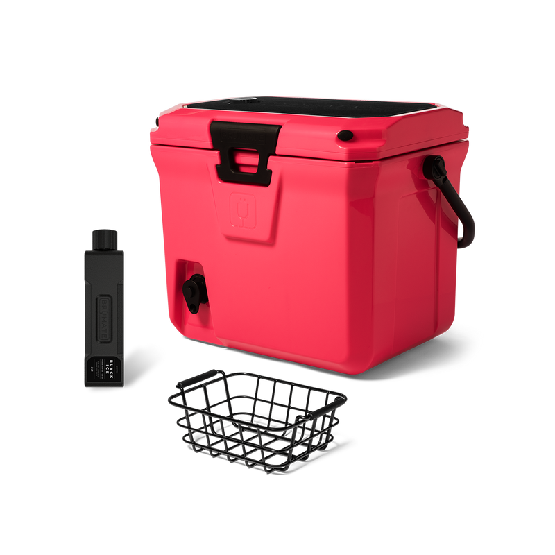 Br Tank 20-Quart Grab + Go Cooler Bundle | Neon Pink - Family Travel Set
