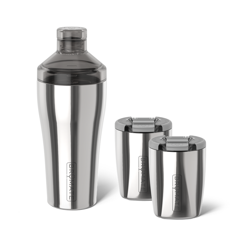 Cocktail Shaker + Rocks Bundle | Polished Stainless | 22/12oz - Lite Weekend Carry
