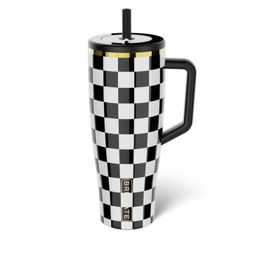 Era 40oz | Black & White Checker - Simple Travel Carry
