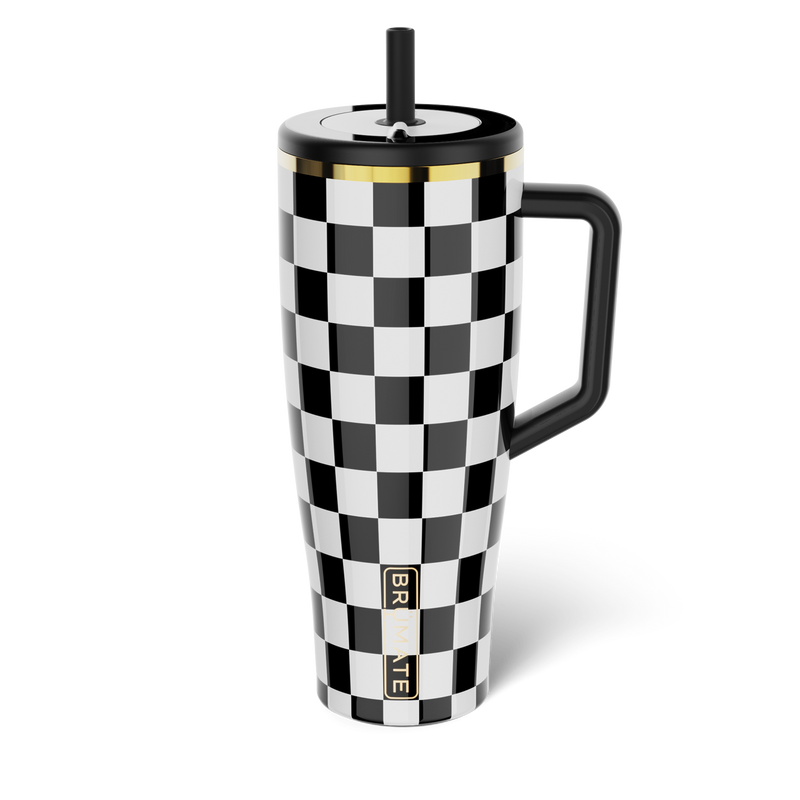 Era 40oz | Black & White Checker - Simple Travel Carry
