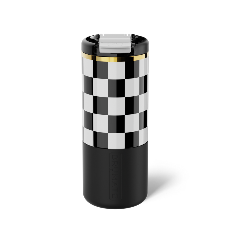 Strova 18oz | Black & White Checker - Hydration Bottle