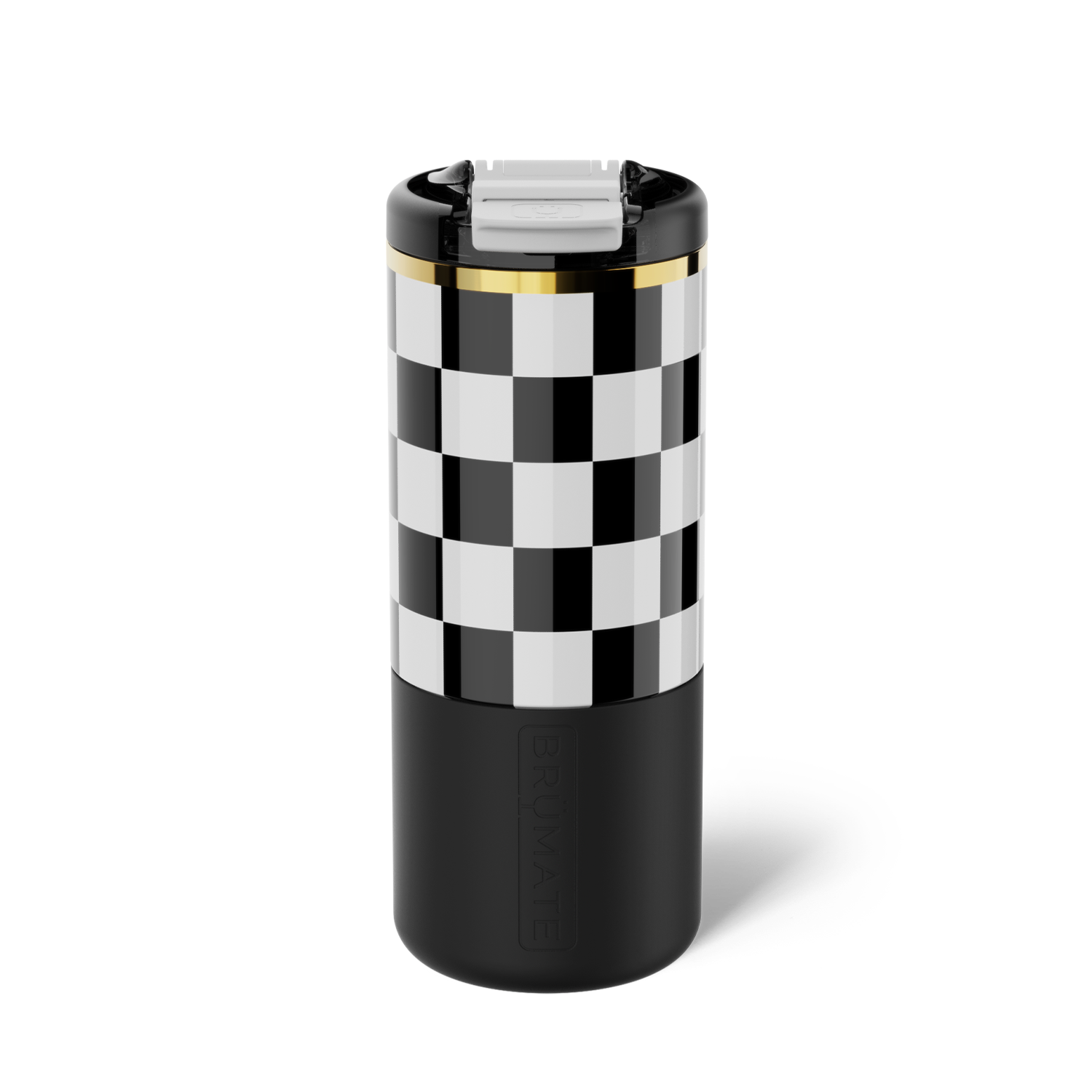 Strova 18oz | Black & White Checker - Hydration Home Refresh
