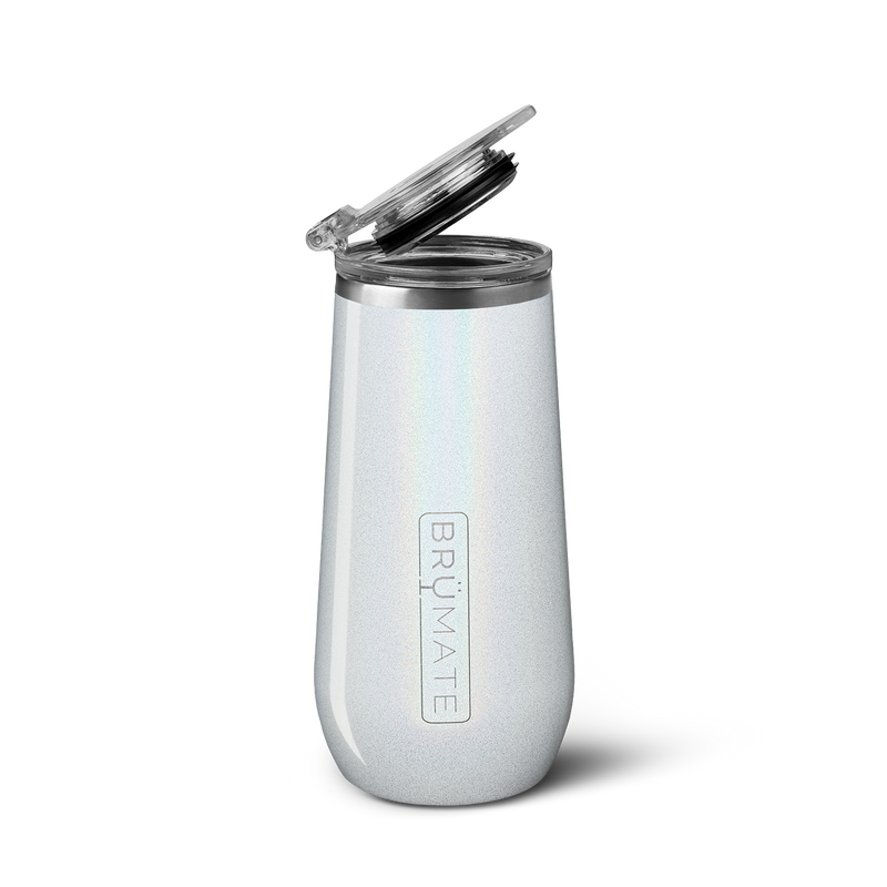 Champagne Flute | Glitter White | 12oz - Sunset Dinner Chill